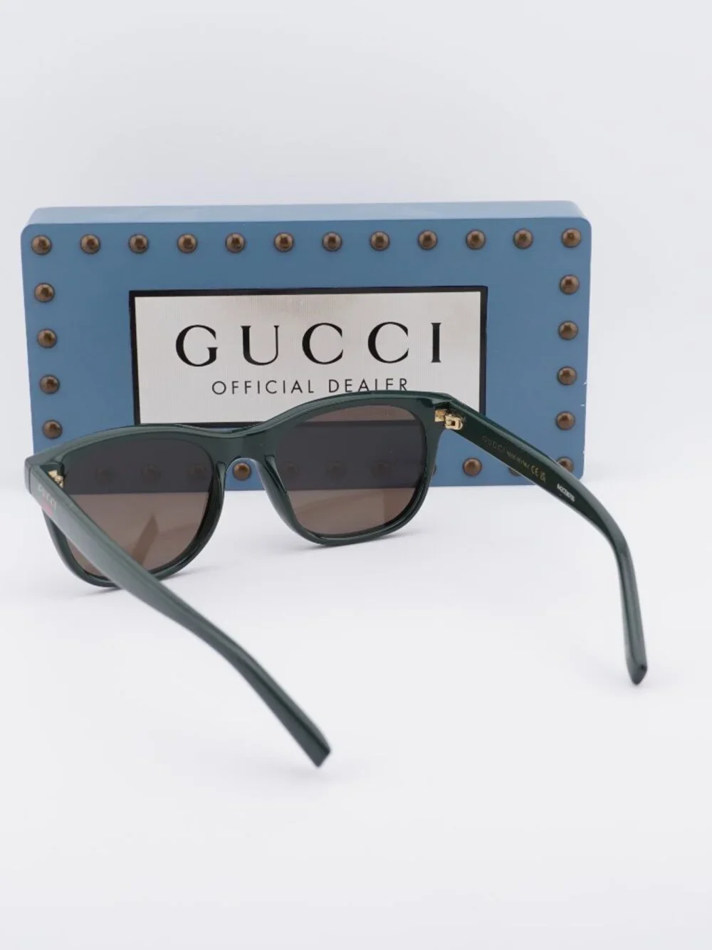 Gucci GG1985S 004 Square Men Sunglasses - Green / Brown